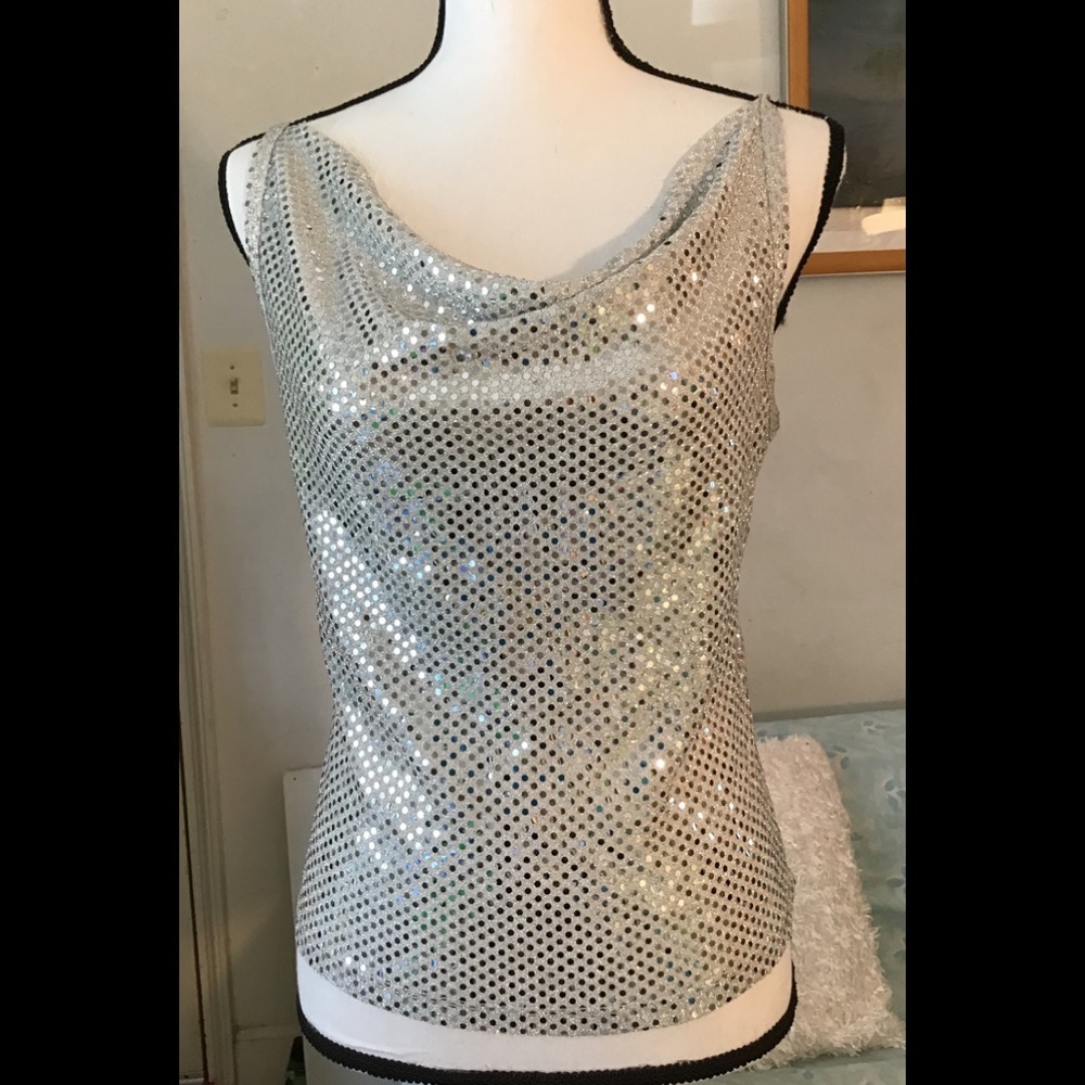 🇦🇷Seduction shiny silver camisole. S
